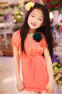 【母亲节满188减20】笛莎2013春夏女儿童装新款韩版短袖连衣裙