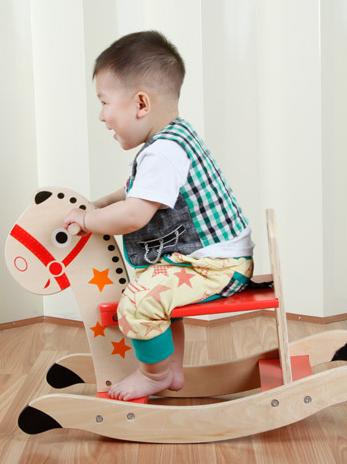 特宝儿摇摇木马易拼装儿童摇马宝宝小木马玩具俏皮摇摇马玩具