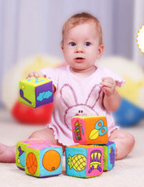 伊诗比蒂 婴儿童6个装布质积木套装宝宝布制早教益智玩具礼盒礼品