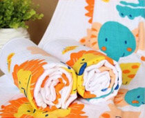 加大号纯棉蜂巢纱布婴儿浴巾 儿童毛巾被空调被包被 不掉毛95*115