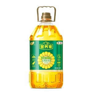 营养家 食用油 非转基因压榨一级活粒鲜胚玉米胚芽油5L 中粮福临门出品